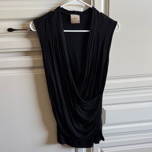 NYMPHE Draped Sleeveless Blouse